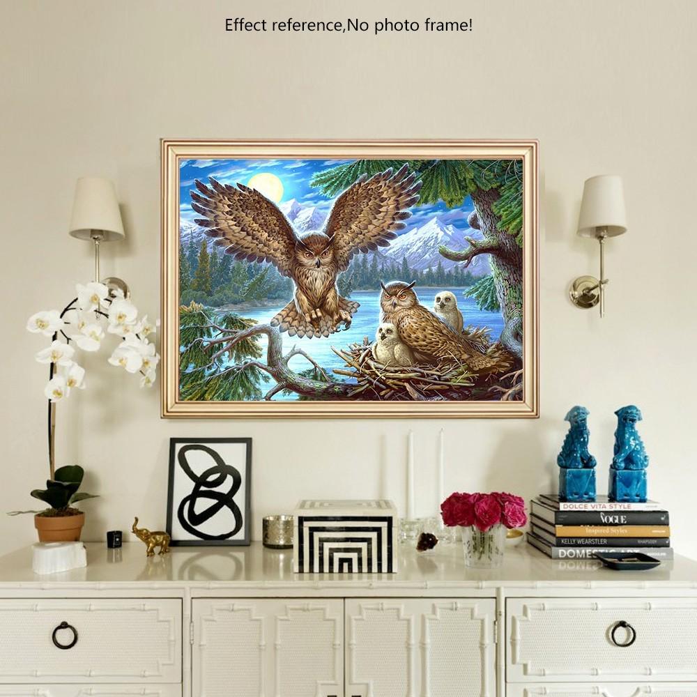 5D Алмазная картина Полный круглый животное Сова Вышивка Продажа Картина Горный хрусталь Алмаз