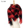 Autumn and Winter New Thickened Warm Circled Yarn Prickly Wool Plaid Square Scarf Scarf Female
