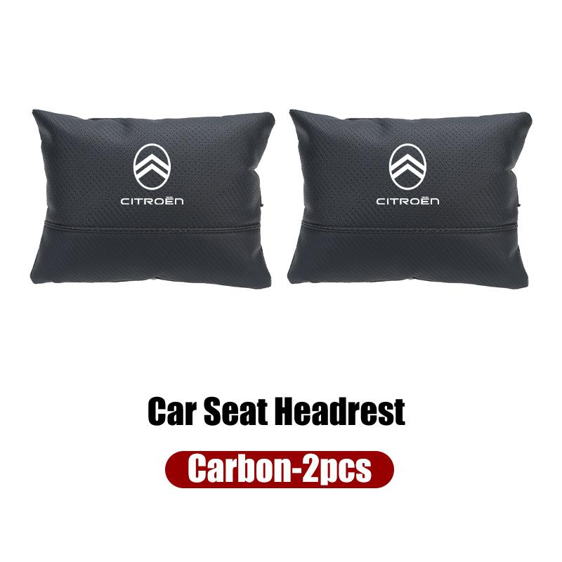Car Seat Hanging Headrest Leather Neck Pillow Head Protector Accessories For Citroen C4 C3 C5 C1 C2 C-Elysee Berlingo Picasso