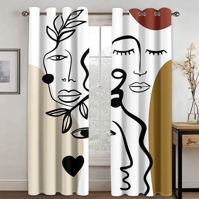 Абстрактное искусство Anthestic Boho Morandi жалюзи для гостиной спальни ванной кухни офиса двери домашнего декора 2 шт.