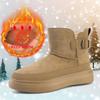 Женские большого размера на толстой подошве, с мягкой подошвой, зимние теплые меховые ботинки-дутики, утепленные подкладкой, ботильоны, нескользящие, для пеших прогулок, спортивные, хлопковые ботинки