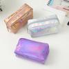 Makeup Fashionable Pu Bag Portable Colorful Square Large Capacity Bag Storage