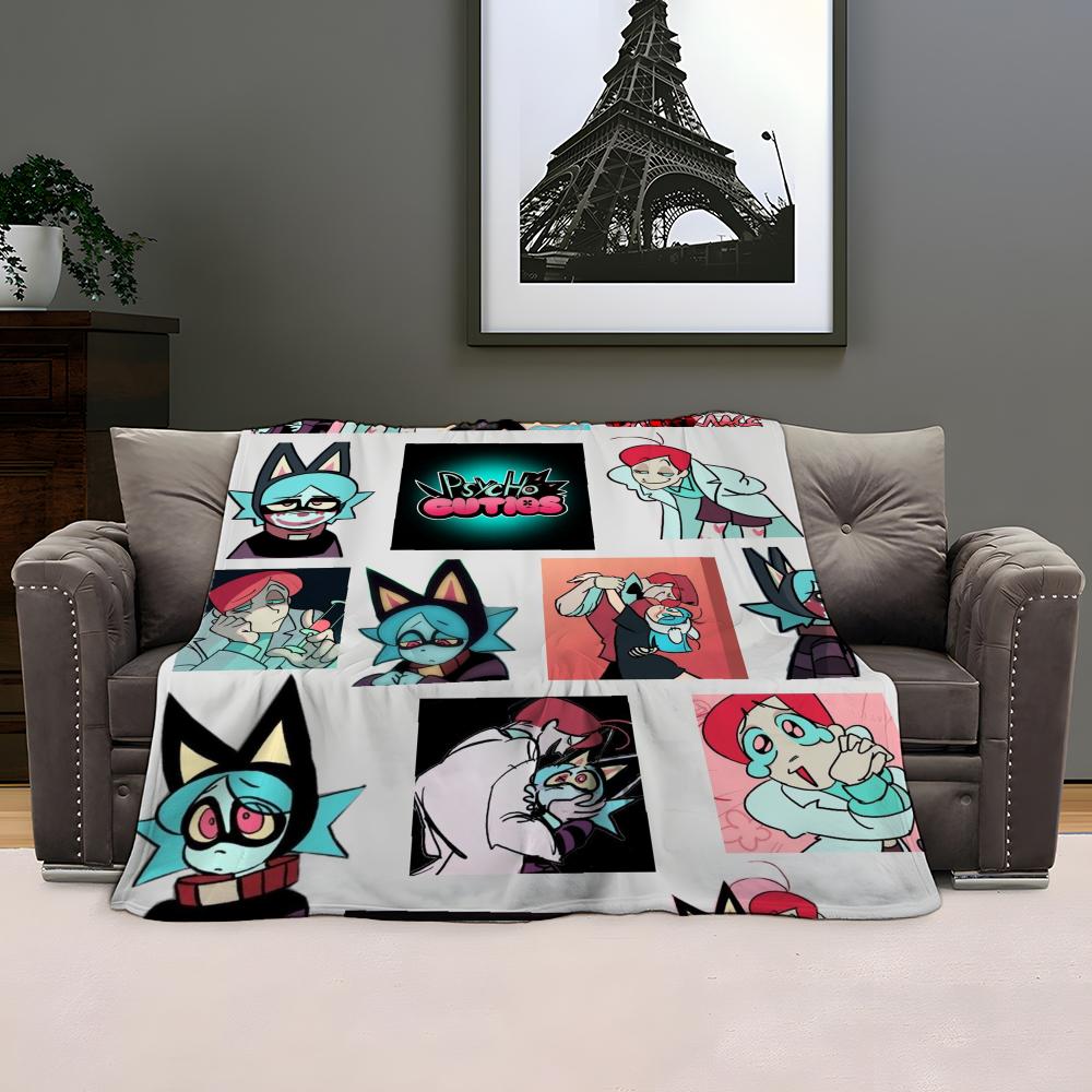 Anime P-Psychocuties Mimi Throw Kid-Friendly Flannel Throw Blanket Soft Warm Anti-Static Washable All Season
