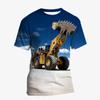 3D-печать Новая футболка с трактором Модная детская крутая уличная хип-хоп смешная футболка для мужчин и женщин смешные летние топы с коротким рукавом