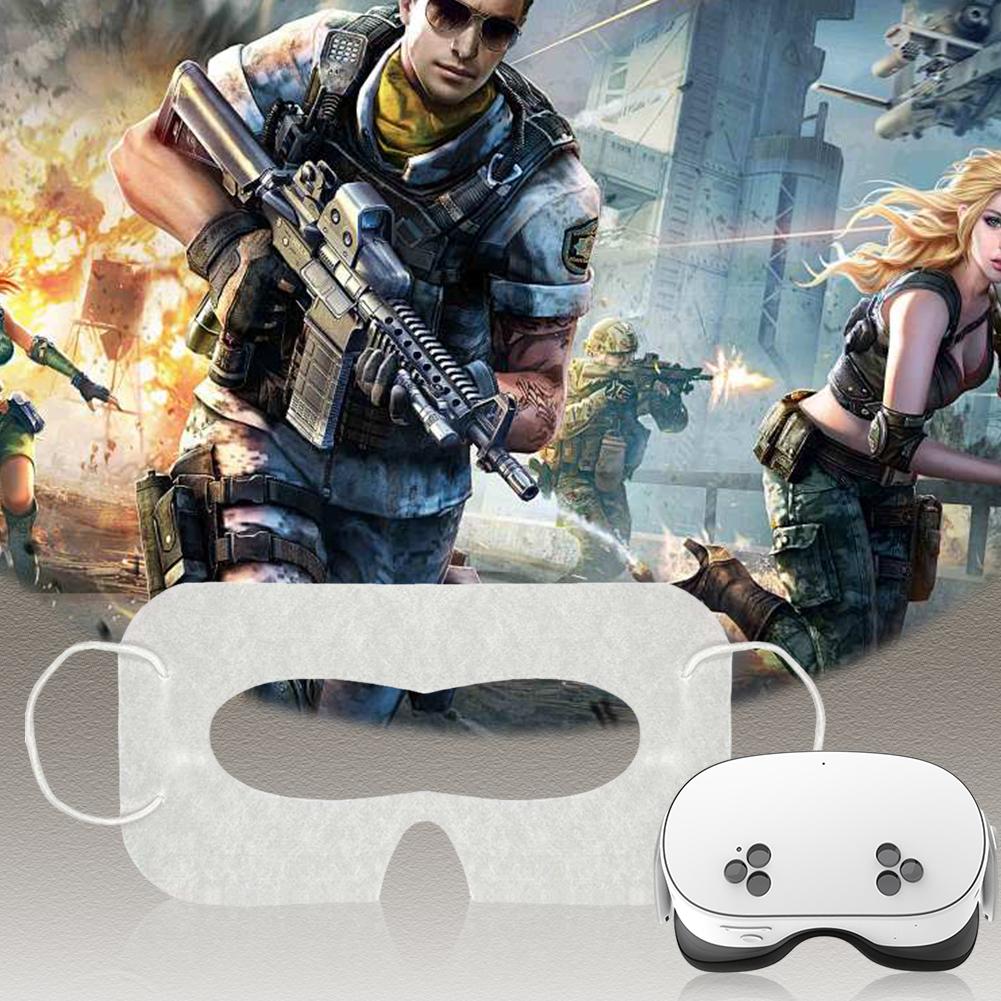 100Pcs Disposable VR Mask Breathable VR Eye Covers Sweat Guard VR Sweat Mask for Meta Quest 3S VR Headset Accessories