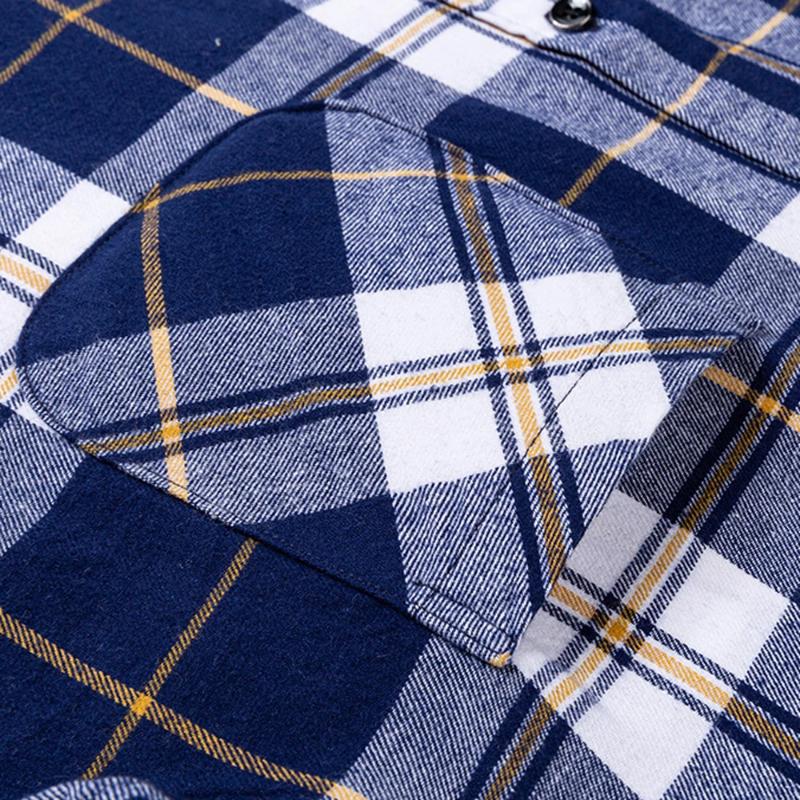 11XL / 160КГ Фланелевые рубашки мужские большого размера в клетку с длинным рукавом 100% хлопок клетчатые элегантные рубашки мужские повседневная одежда плюс оверсайз