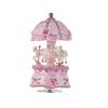 Luxury Dream 3 Horse Rotating Carousel Merry Go Round Windup Music Carousel with Colorful Color Change LED Luminous