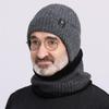 Middle Aged and Elderly Men's Hats for Winter Warmth and Ear Protection Elderly Father and Grandfather's Thick Knitted Woolen Hats for Men In Winter