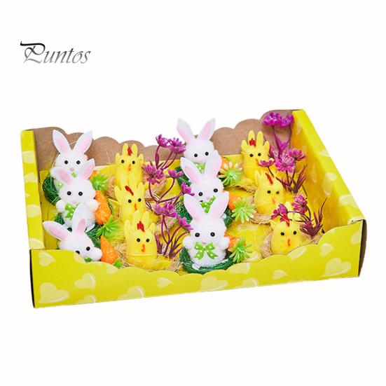 Пасхальный плюшевый цыпленок Желтый пушистый цыпленок Украшение Плюшевая игрушка Пасхальный цыпленок для детей Сделай сам Украшения для пасхальных яиц Наполнители для пасхальных корзин
