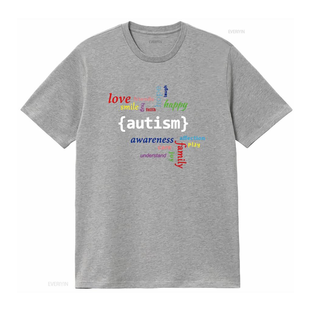 Autism T Shirt Awareness for Kids vintage Washed Breathable Unisex Stretched fashion Slightly Comfortable Casual streetwear