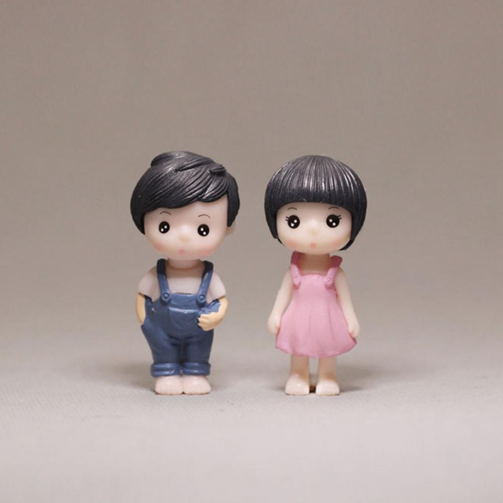 Сказочный сад бонсай кукольный домик кукольное ремесло маленькие влюбленные миниатюрные парочки фигурка мальчик девочка украшение