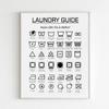 TSDTUO Laundry Wash Symbols Print Wall Art Laundry Symbols Guide Sign Art Farmhouse Wood Laundry Room Decor Wall Art Frame NOT INCLUDED (11x14inches)