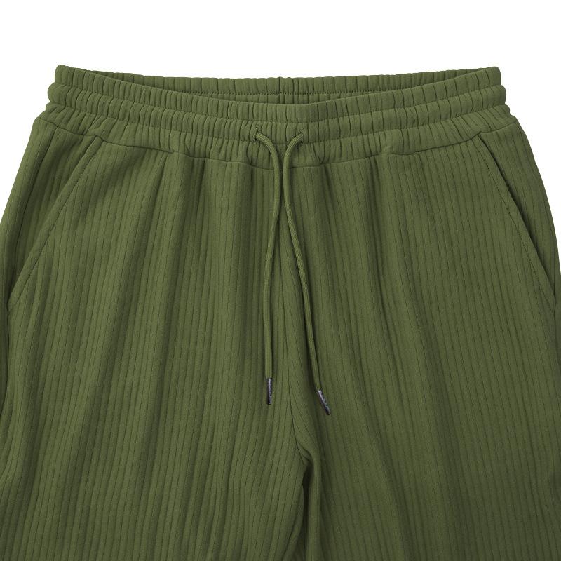 Весенние полосатые широкие мужские брюки повседневные свободные брюки с завязками на талии прямые брюки большого размера для мужчин