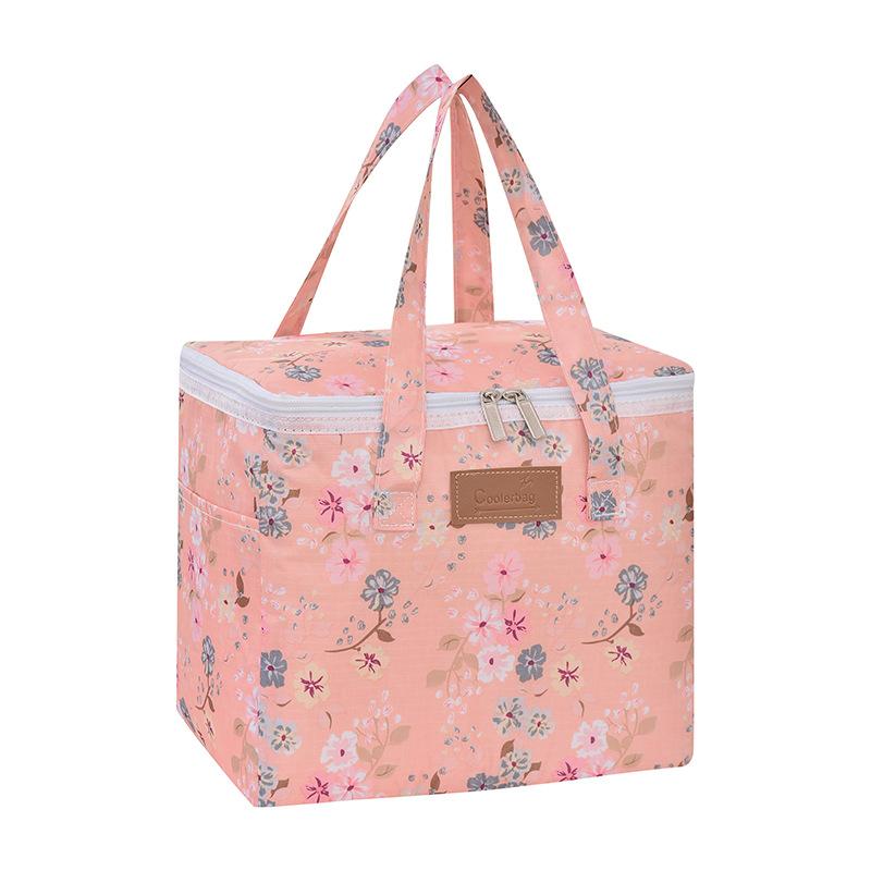 Oxford 4 Pockets Cooler Bag, Portable Handheld Insulated Lunch Bag, Outdoor Picnic Thermal Food Carrier