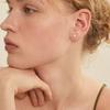 Серьги LUNNE из 14-каратного золота с круглым бриллиантом 0,5 карата муассанитом (14-каратное золото) #MOE01