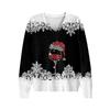 Women's Cute Sweatshirt Knitted Fashion Casual V-neck Long-sleeved Cozy Print Top
