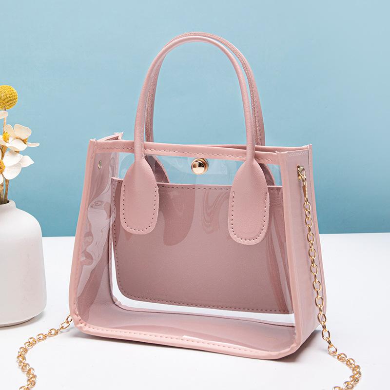 Интернет-знаменитость Jelly Transparent Bag модная маленькая крутая и элегантная универсальная цепочка популярная сумка