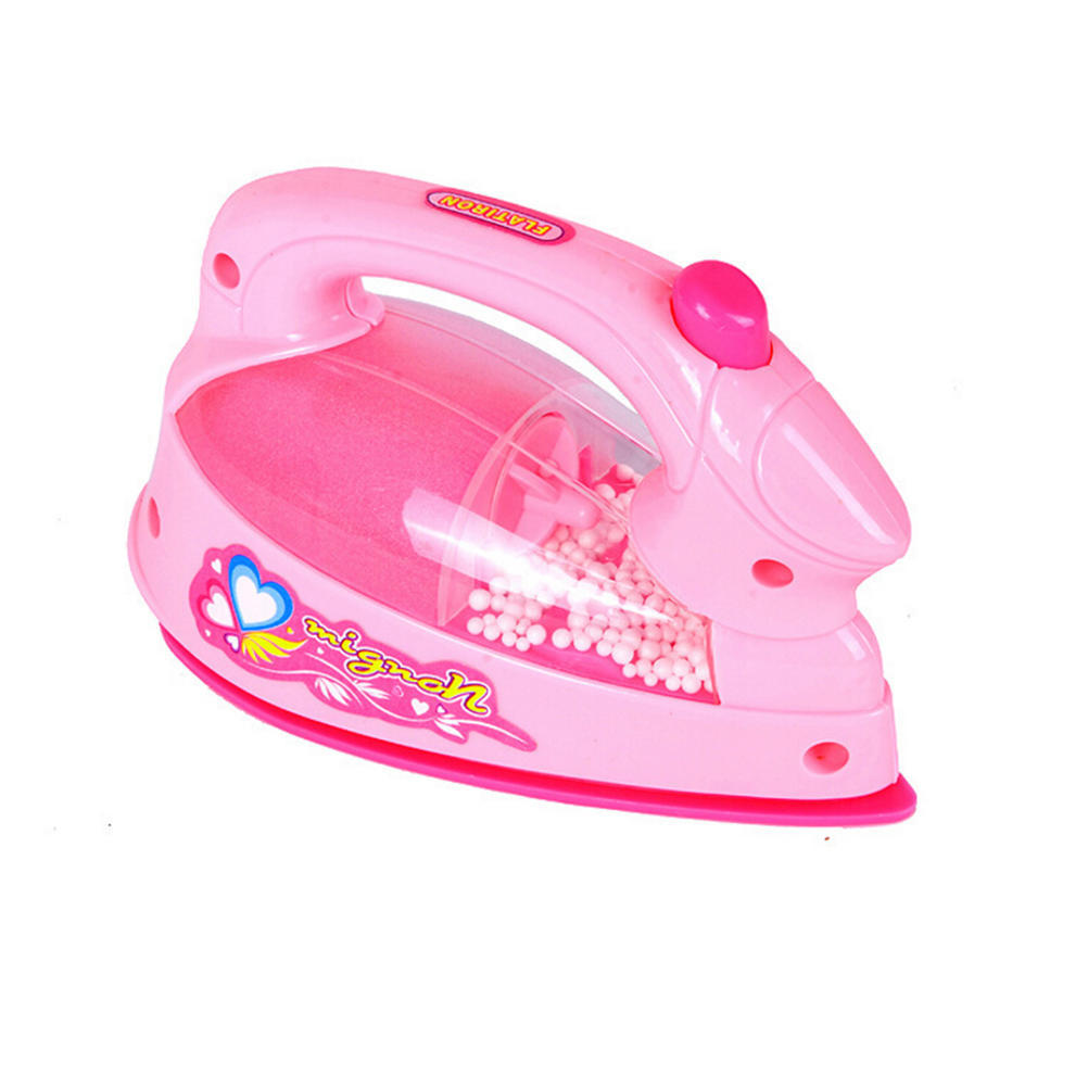 Plastic Pink Simulation Mini-Iron For Kids Pretend Play House Novelty Toy