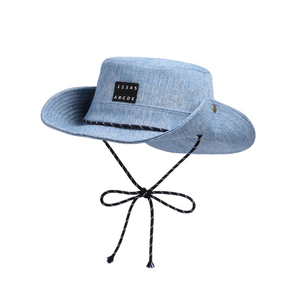 Lightweight Denim Bucket Hat Sunscreen Fisherman Hat Soft Western Cowboy Hat Women