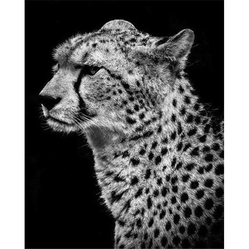 Diy Painting 50x70cm Diamond Black Leopard For Adult 5d Embroidery Animal Mosaic Home Decoration Handicraft Art