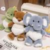 Каваи Мягкие Плюшевые Игрушки Мягкие Куклы Джунгли Динозавр Слон Выдра с Подгузниками Детский Подарок Малышам Детские Игрушки Хобби