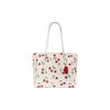 New Mollie Cow Leather Tote Bag Shopping Bag One Shoulder Handbag Large Size Women's White CE627-IMCAH