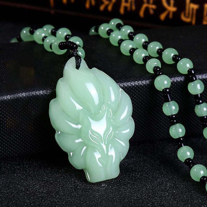 1 шт. Подвеска в виде лисы, модное ювелирное украшение, ожерелье на удачу, универсальная ручная работа, цепочка для свитера, стекло