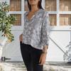 Женская рубашка с принтом, повседневная блузка с длинным рукавом и лацканами, женская однобортная рубашка в уличном стиле для работы, поездок на работу, свиданий, путешествий, вечеринок