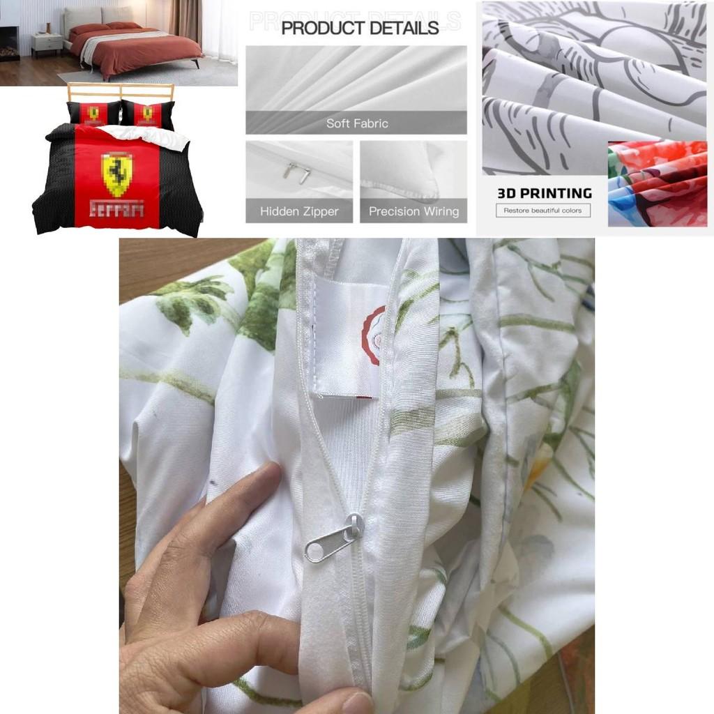 Комплект одеяла с цифровой печатью с узором Ferrari и реактивным крашением для декора спальни