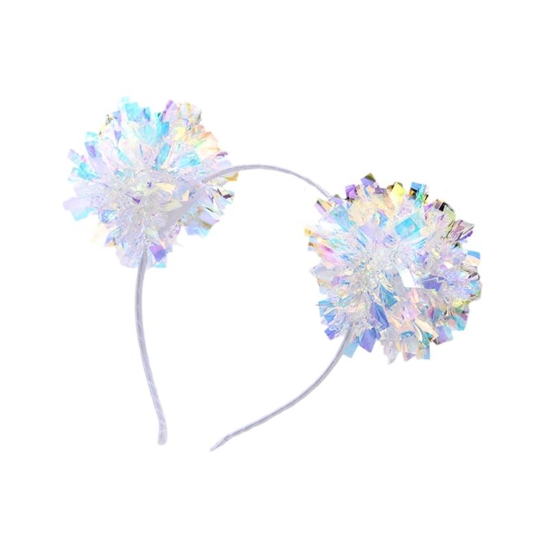 Блестящие золотые пайетки повязки на голову Новогоднее украшение на голову Праздничный головной убор для Рождества, косплея и вечеринок по случаю дня рождения