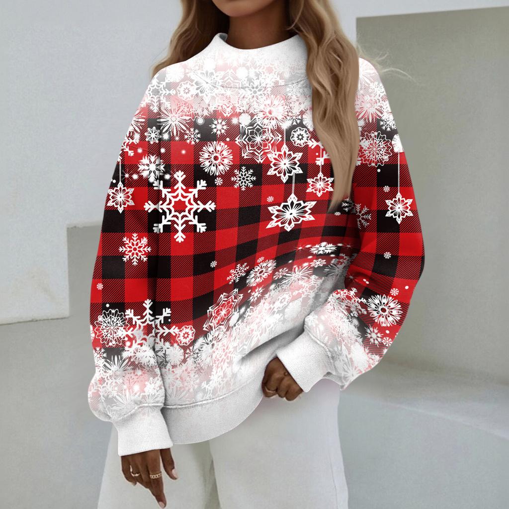 Женский свитшот с воротником-стойкой, осенний, удобный, оверсайз, нарядный пуловер, свитшоты без капюшона, уютные топы с высоким воротником