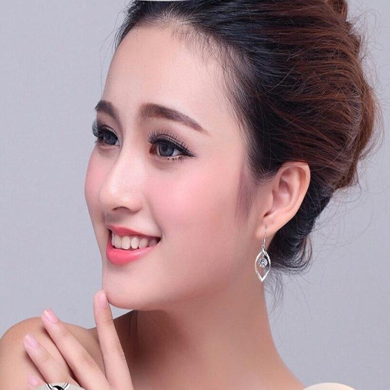 Серьги из стерлингового серебра 925 пробы с вращающимся цирконием любви, серьги с кисточками, серьги для женщин, очаровательные ювелирные изделия, Рождественский подарок