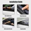 Auto Side Window Wiper Water Removal Mist Multifunctional Silent Car Glass Wiper Rubber Strip Universal Wiper Blades Easy Installation Black