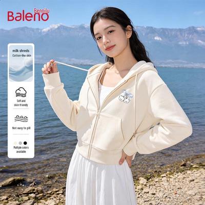 Женский короткий кардиган с капюшоном Baleno 'Вишневый мишка'