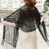 Elegant Lace Scarf for Women Tassel Trimmed Summer Sunscreen Shawl Lightweight Party Wedding Poncho Boho Chic Beach Cover Up