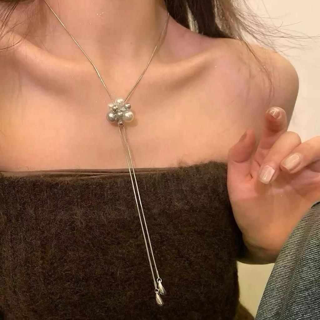 Женское летнее роскошное ожерелье из титановой стали - Дизайн высокого класса, кулон на ключицу