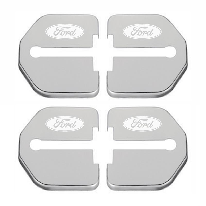 bhmcg3 4PCS Door Lock Decoration Protection Cover emblem case for Ford Fiesta EcoSport ESCORT focus 1 focus 3 focus 2 Accessories