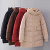 Winter Women Hooded Jackets Thicken Warm Padded Coats Casual Long Parkas Clothes Loose Outerwear