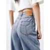 PEACEBIRD Women's High-Waist Wide-Leg Straight Jeans