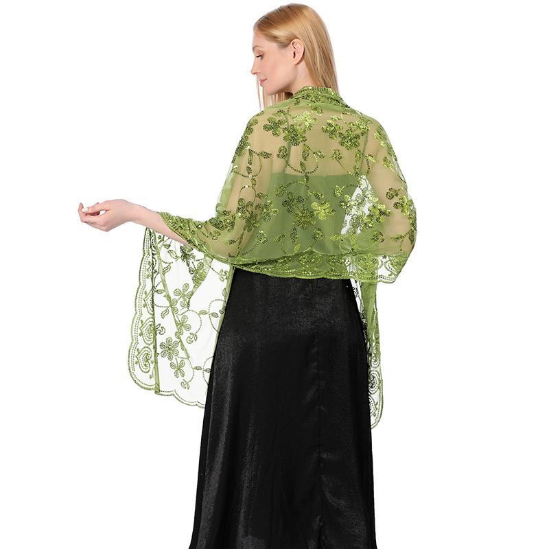 New Sequin Shawl Elegant Shawl Shopping, Travel Scarf