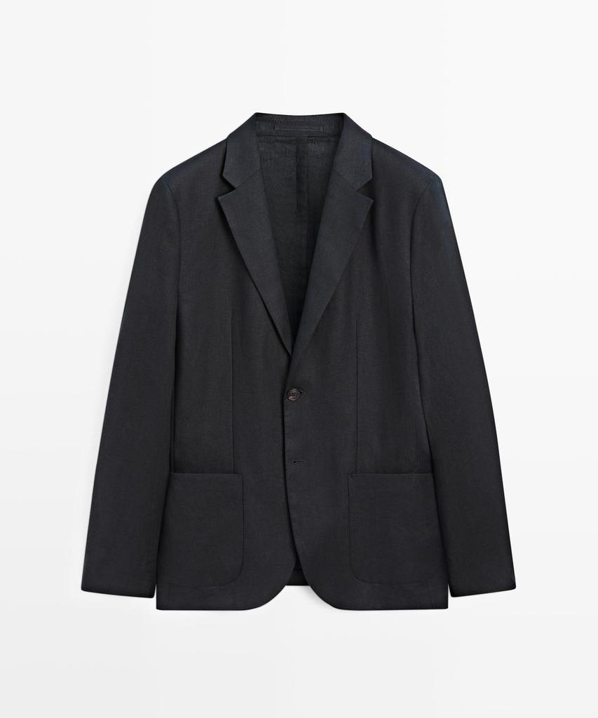 Massimo Dutti Linen Suit Blazer