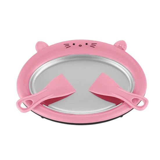 Ручная машина для заморозки йогурта из нержавеющей стали для приготовления роллов из мороженого для домашнего использования, набор для десертов «Сделай сам» со скребком