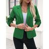 Женский приталенный блейзер 7/8 рукав Офисный стиль Деловой кэжуал Пальто-костюм Однотонный
