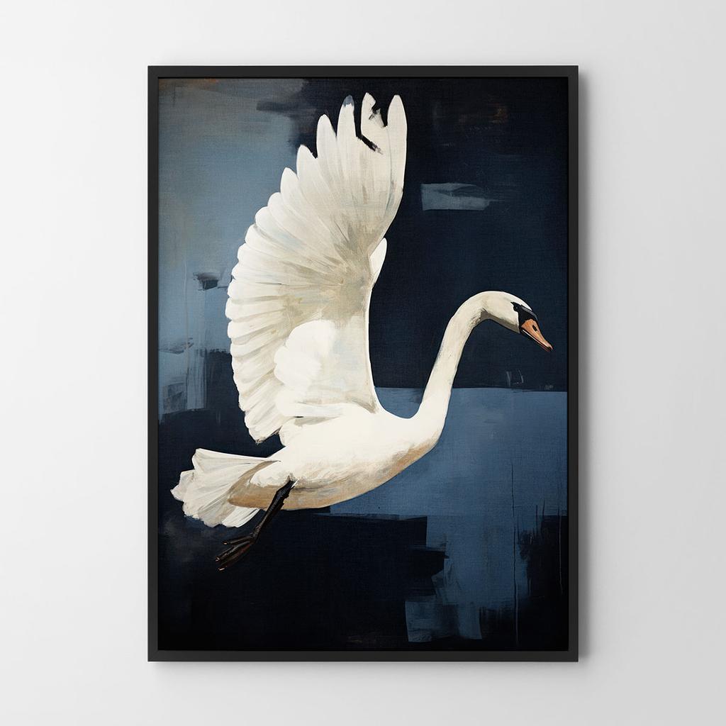 Plakat łabędź abstrakcja obraz