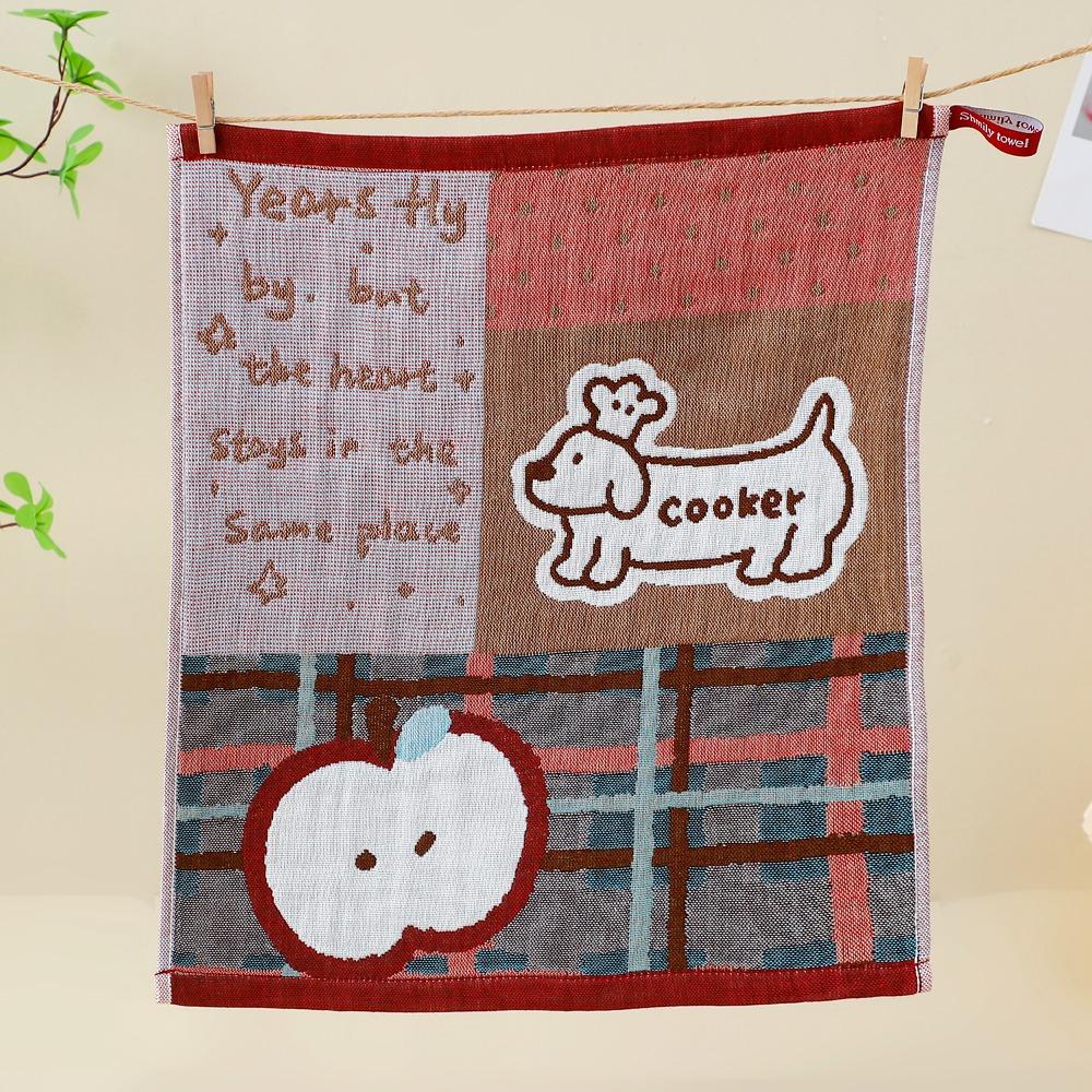Cartoon Large Hand Towel 34x40cm Pure Cotton Dish Cloth New Handkerchief Towel for Kids Children
