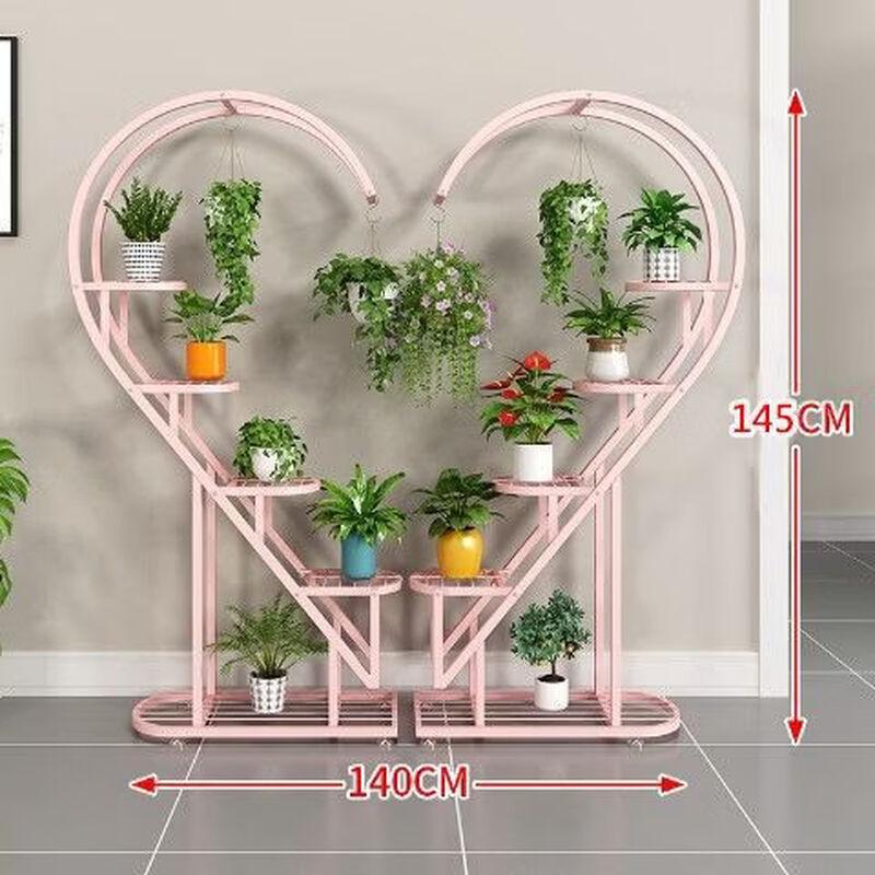 Heart-Shaped Balcony Flower Stand