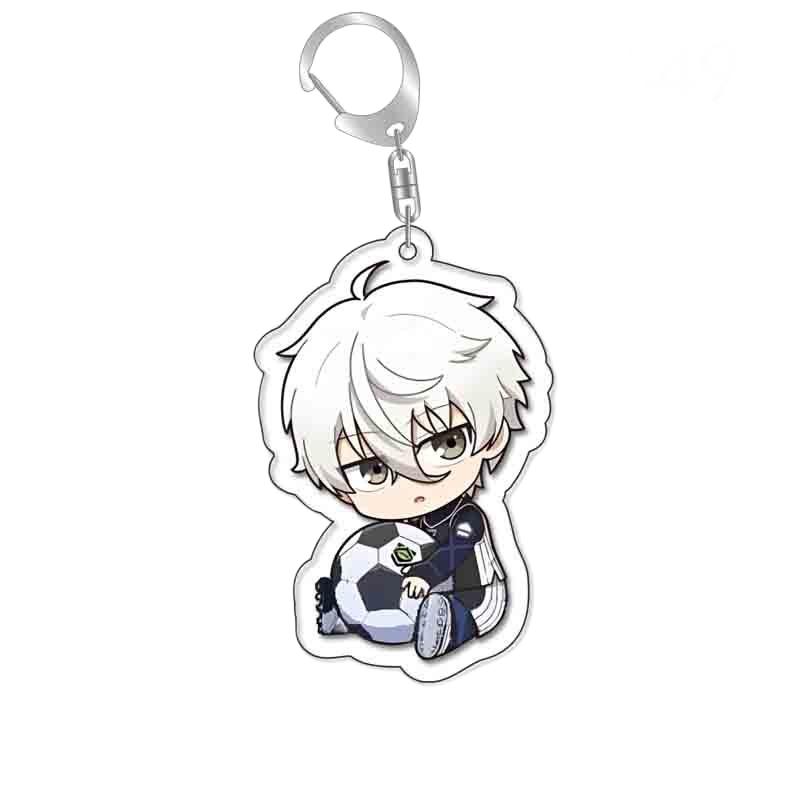 Аниме Blue Lock Keyrings Figures Chigiri Hyoma Michael Kaiser Itoshi Rin Acrylic Keychains Cute Bag Decor Подвеска Подарок