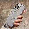 Роскошный Прозрачный Чехол с Беспроводной Зарядкой Magsafe Для iPhone 17 16 15 14 13 12 11 Pro Max Plus Магнитный Бампер Чехлы Обложка