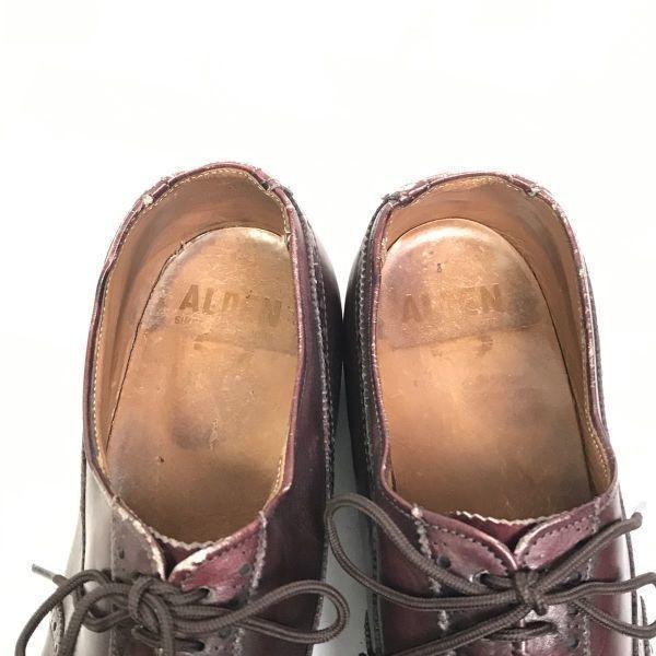 Винтажная модель/ALDEN 929/Полный брог с крылом/Деловые туфли/9B/D/26.5-27.0см/Рыжевато-коричневый/(ИСПОЛЬЗОВАЛ)