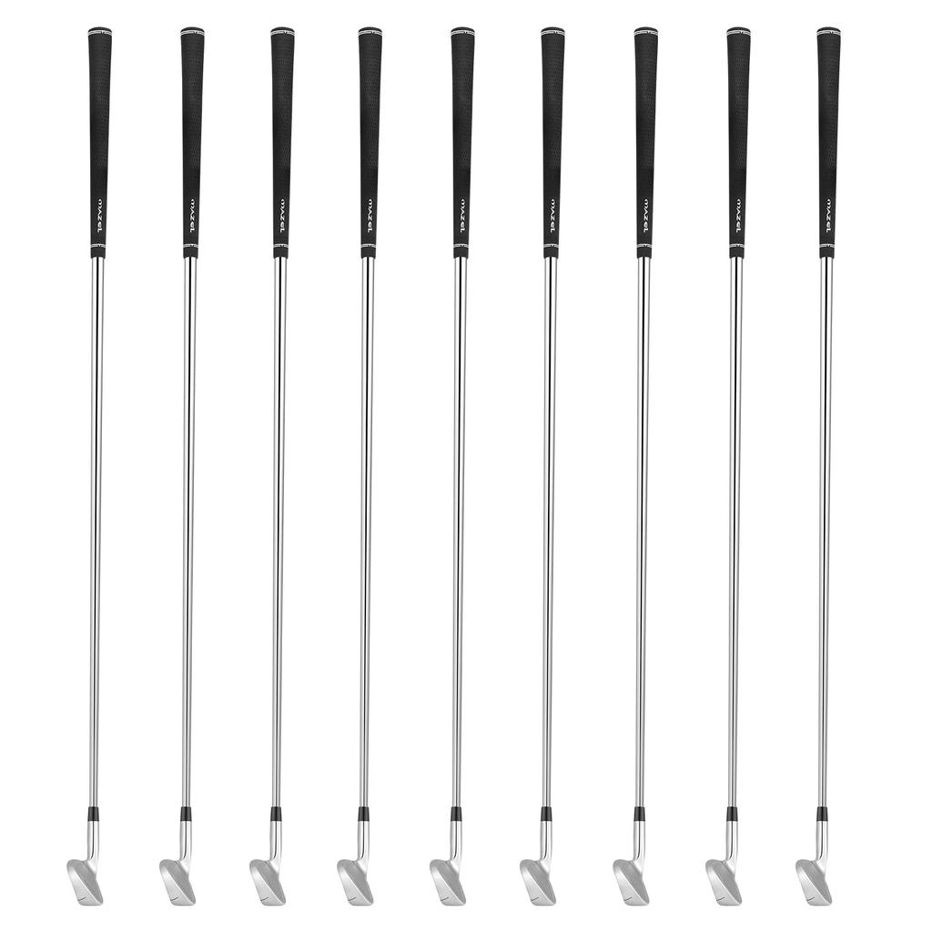 MAZEL Golf Club Iron Set One Length Iron Set Shaft Right and Left Handed Single Length 9 Piece Set No Only S Right Carbon/Steel 4-SW Мужская сумка/клюшки